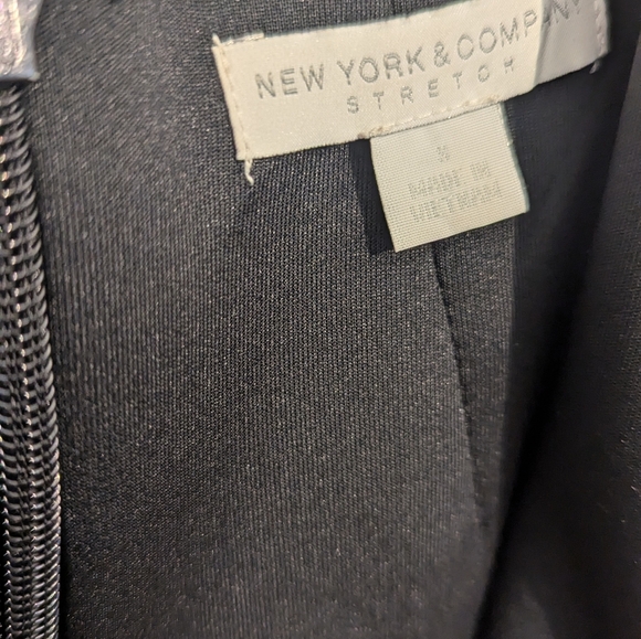 Faux leather New York & Company Stretch Black Pencil Dress - Picture 3 of 9